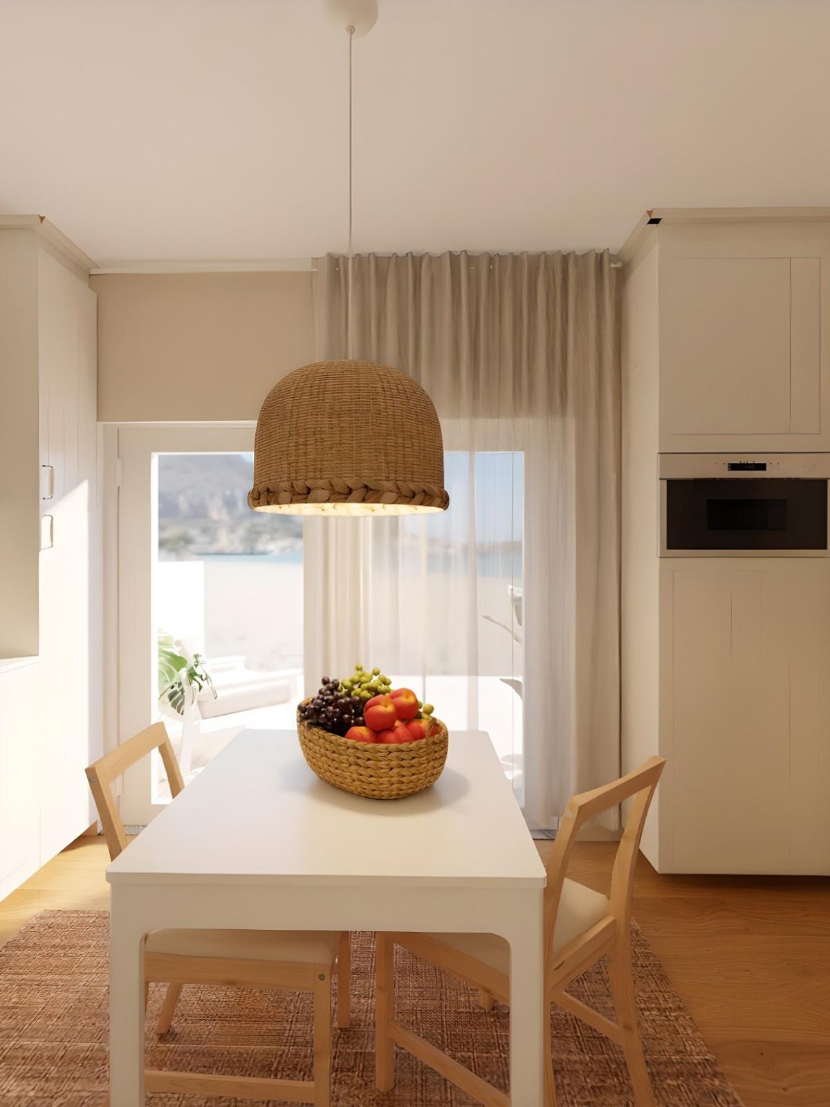 Projeto de Design de interiores de uma cozinha de estilo tradicional branca