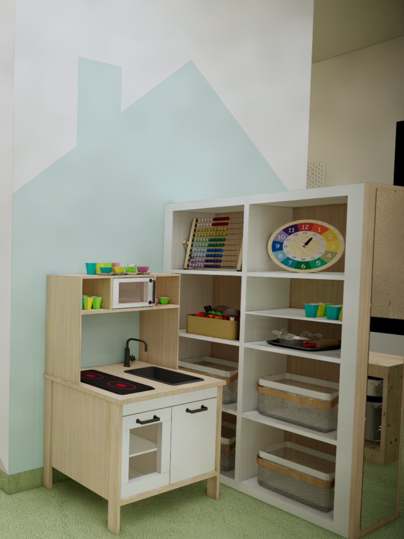 projeto de Design de interiores para negócios de um colégio