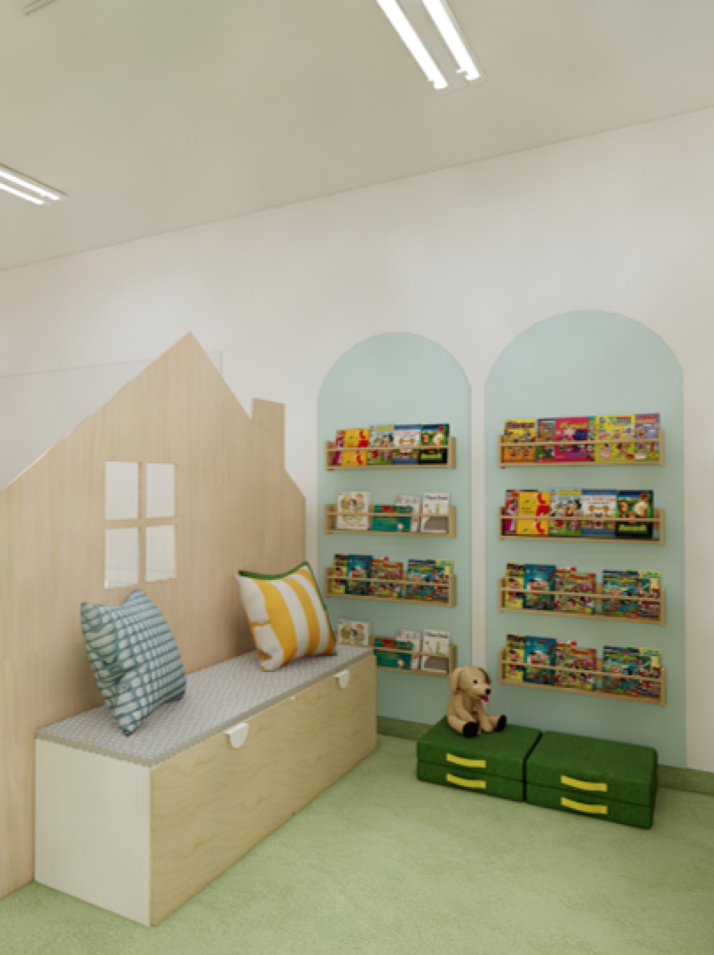 projeto de Design de interiores para negócios de um colégio