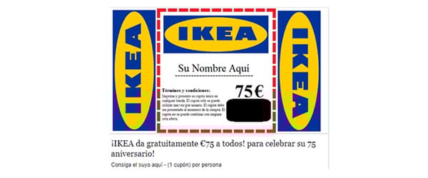 Promociones falsas 