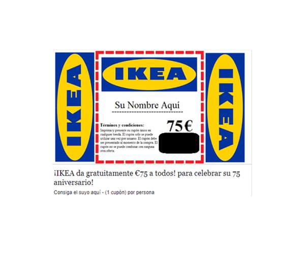 Promocións falsas