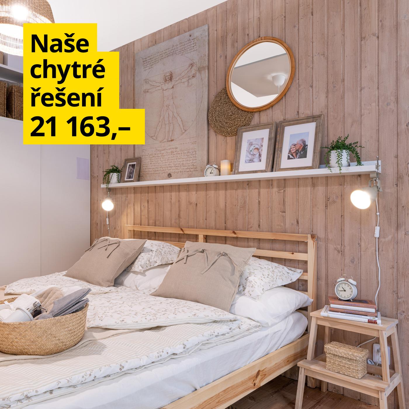 Promyšlená ložnice pro milovníky odpočinku za 21 163 Kč.