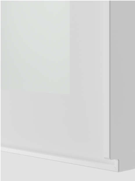 Prosklená bílá kuchyňská dvířka