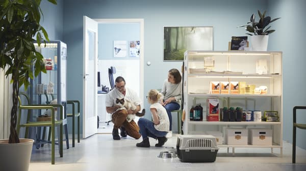 Przychodnia weterynaryjna; BEKANT Regał, biały121x134 cm