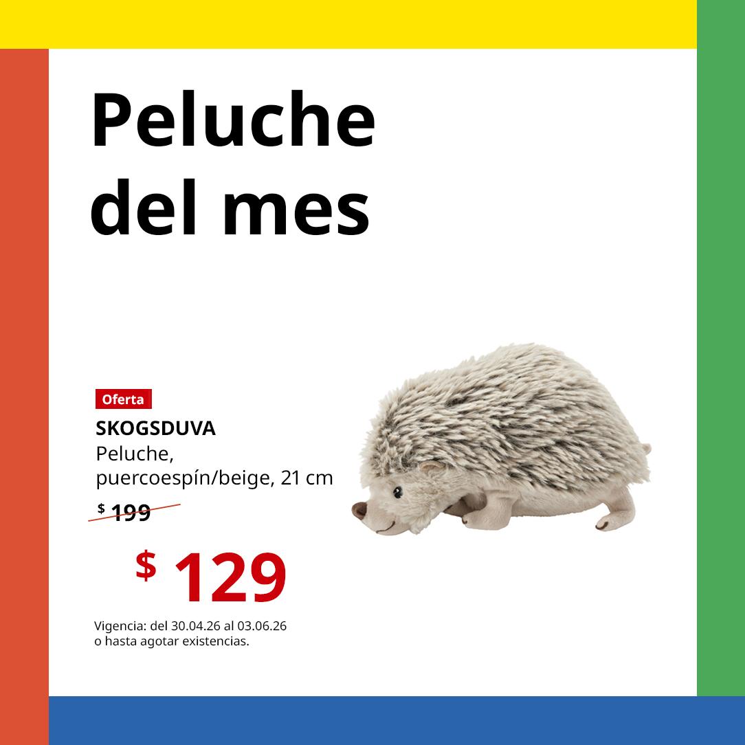 Puerco espin peluche del mes