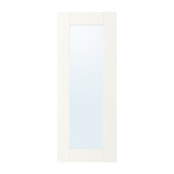 Puerta de espejo ENHET, blanco estructura, 30x75 cm