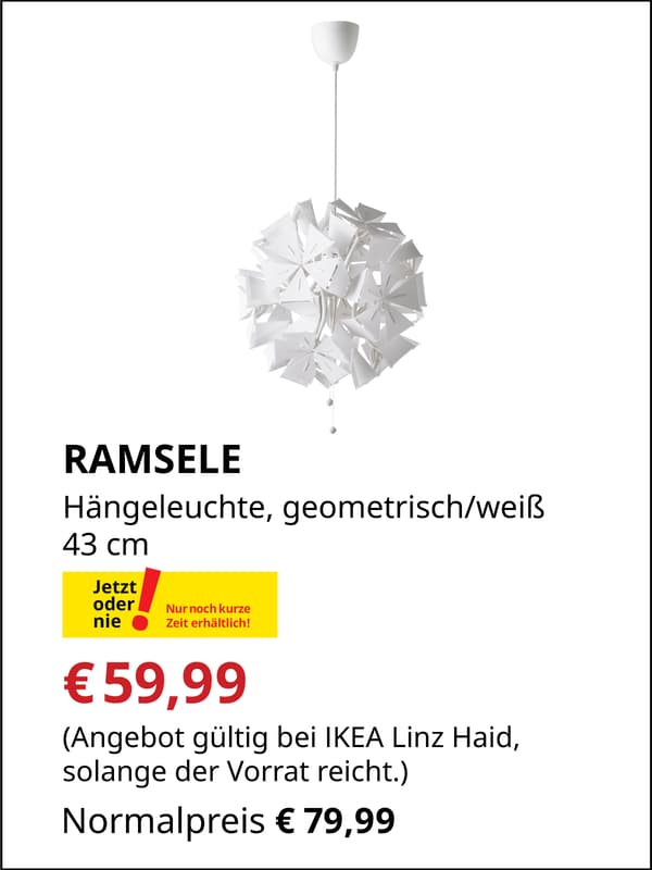 RAMSELE, Hängeleuchte, €59,99