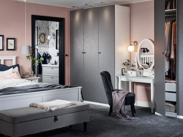 Rangement fermé PAX chambre