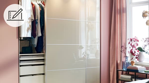 rangement fermé pax porte beige