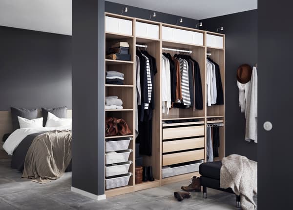 Rangement ouvert PAX chambre