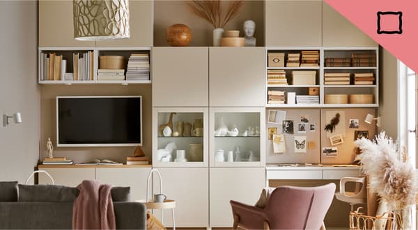 Rangements modulables salon BESTA d'IKEA