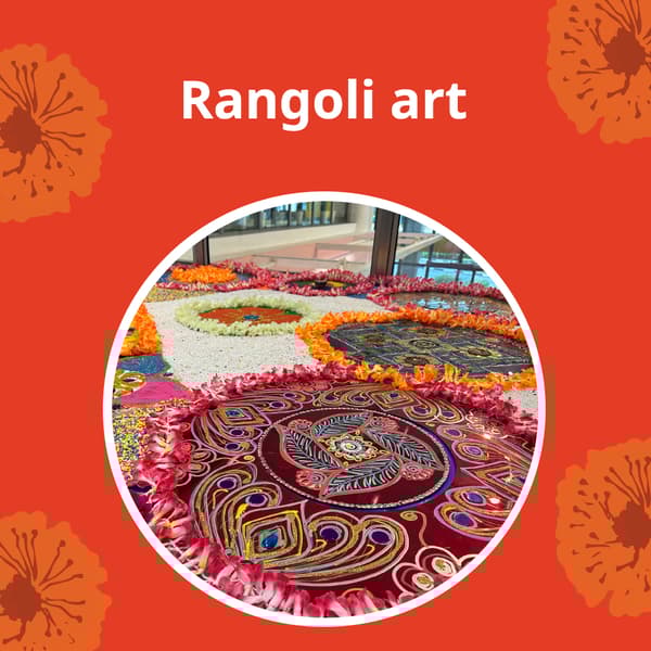 Rangoli art in IKEA Singapore stores for Deepavali celebration