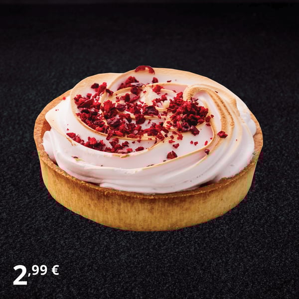 Raspberry meringue tart