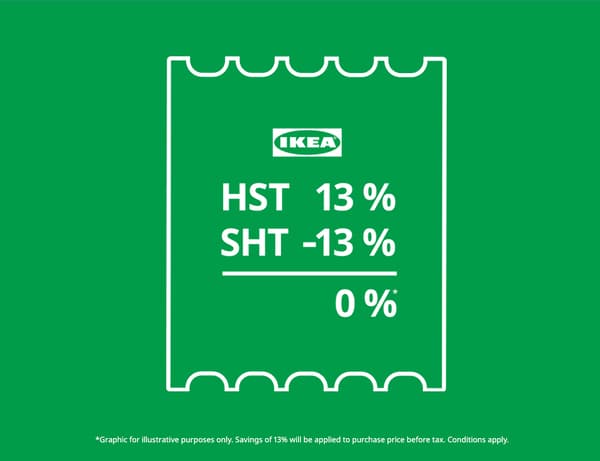 receipt illustration showing HST 13% SHT minus 13%