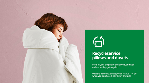 Recycle service pillows and duvets 