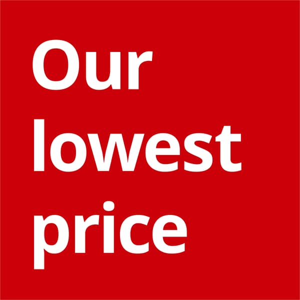 Red and white our lowest price image