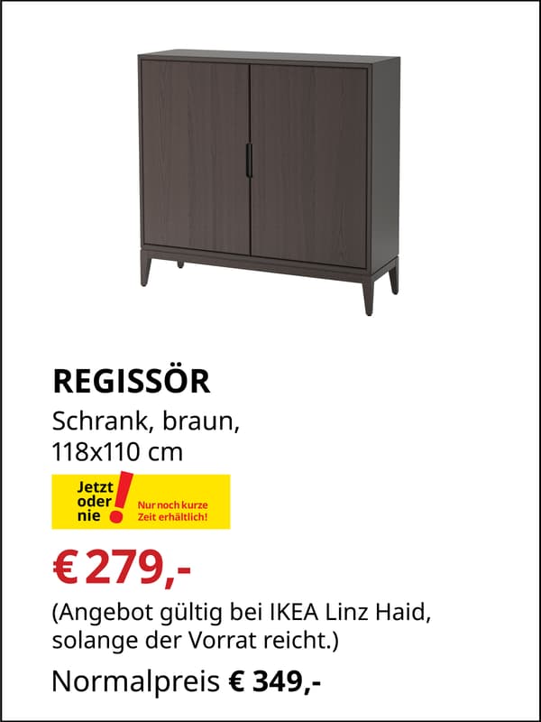 REGISSÖR Schrank. € 279,- statt € 349,-