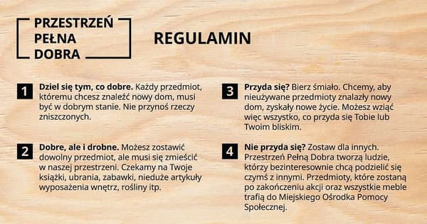 Regulamin Przestrzeni Pełnej Dobra