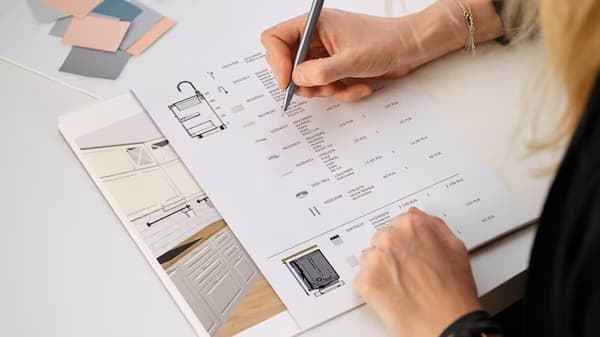 Ręka z długopisem wypełnia formularz.