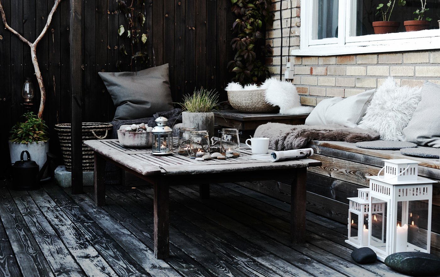 Sara’s cosy outdoor living room in Sweden IKEA