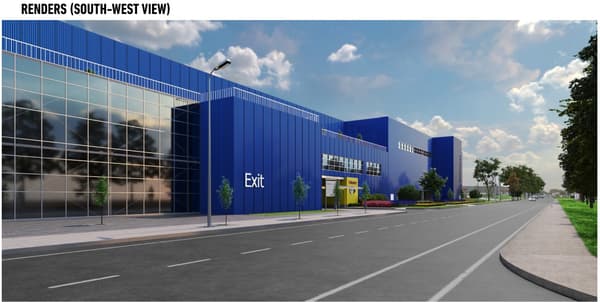 Rendering of new IKEA building