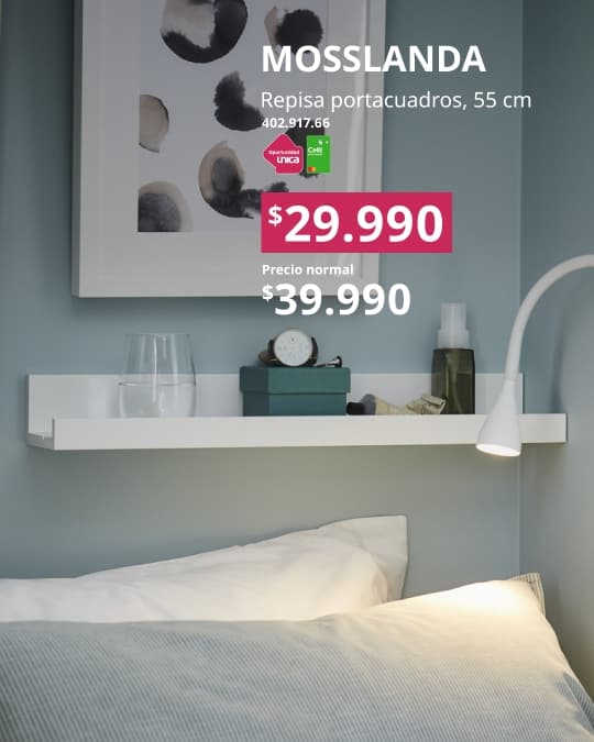 Repisa blanca MOSSLANDA con precio especial con CMR