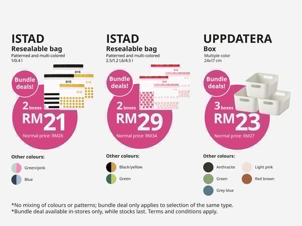 reselable bag, storage box even more affordable bundle deals