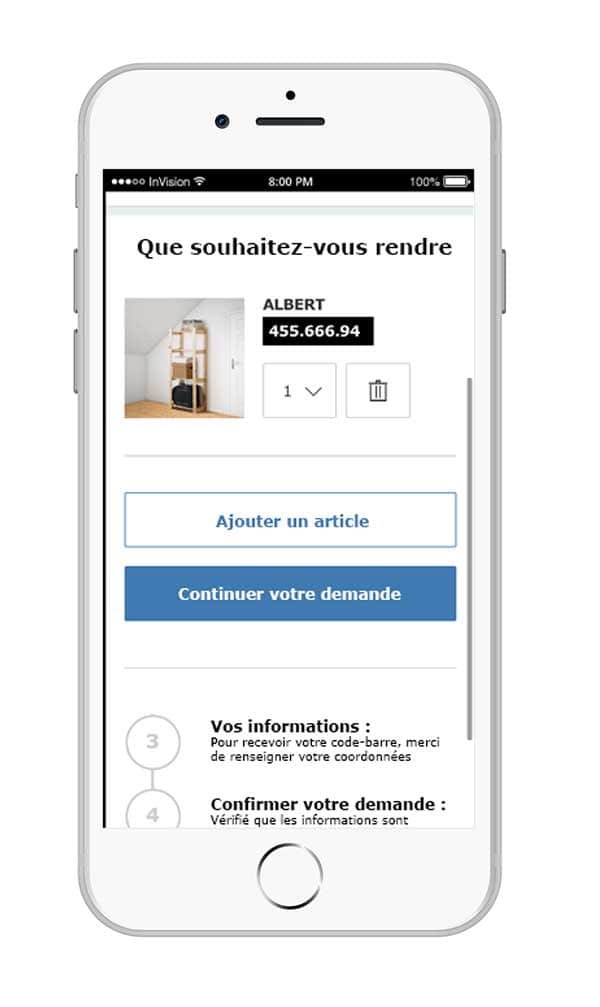 retour ikea meuble monté