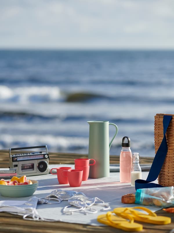 reusable plastic cups and plates for picnics