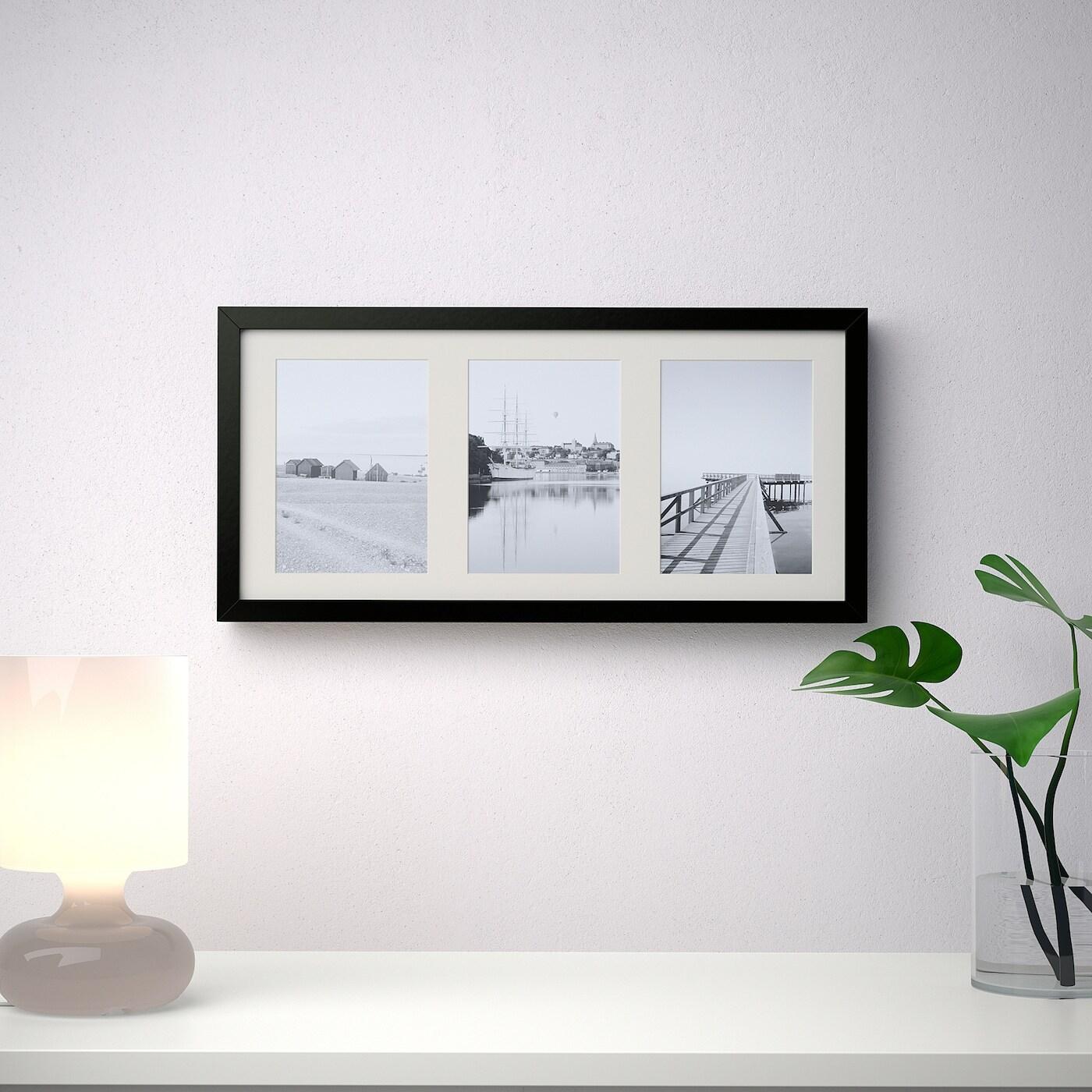 RIBBA black picture frame, 50x23 cm.