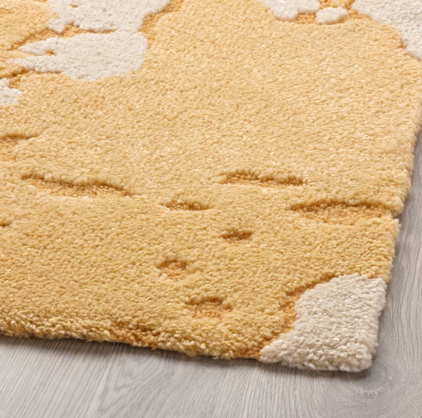 RINGKLOCKA
Szőnyeg, rövid szálú, sárga/törtfehér, 160x230 cm