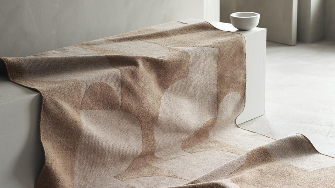 RÖDASK rug flatwoven light brown