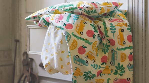RÖRANDE 3-piece bedlinen set for cot 60x120 cm multicolour