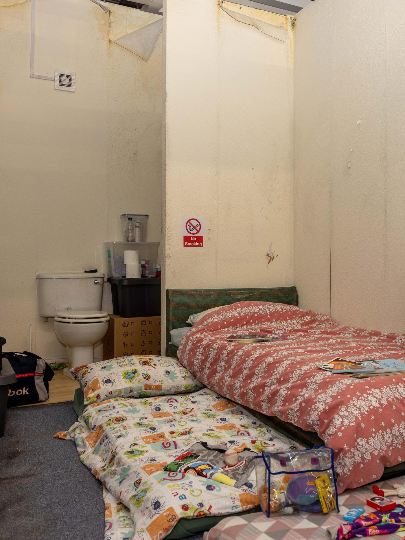 Roomset showing poor living conditions of thousands of families in IKEA Birmingham 