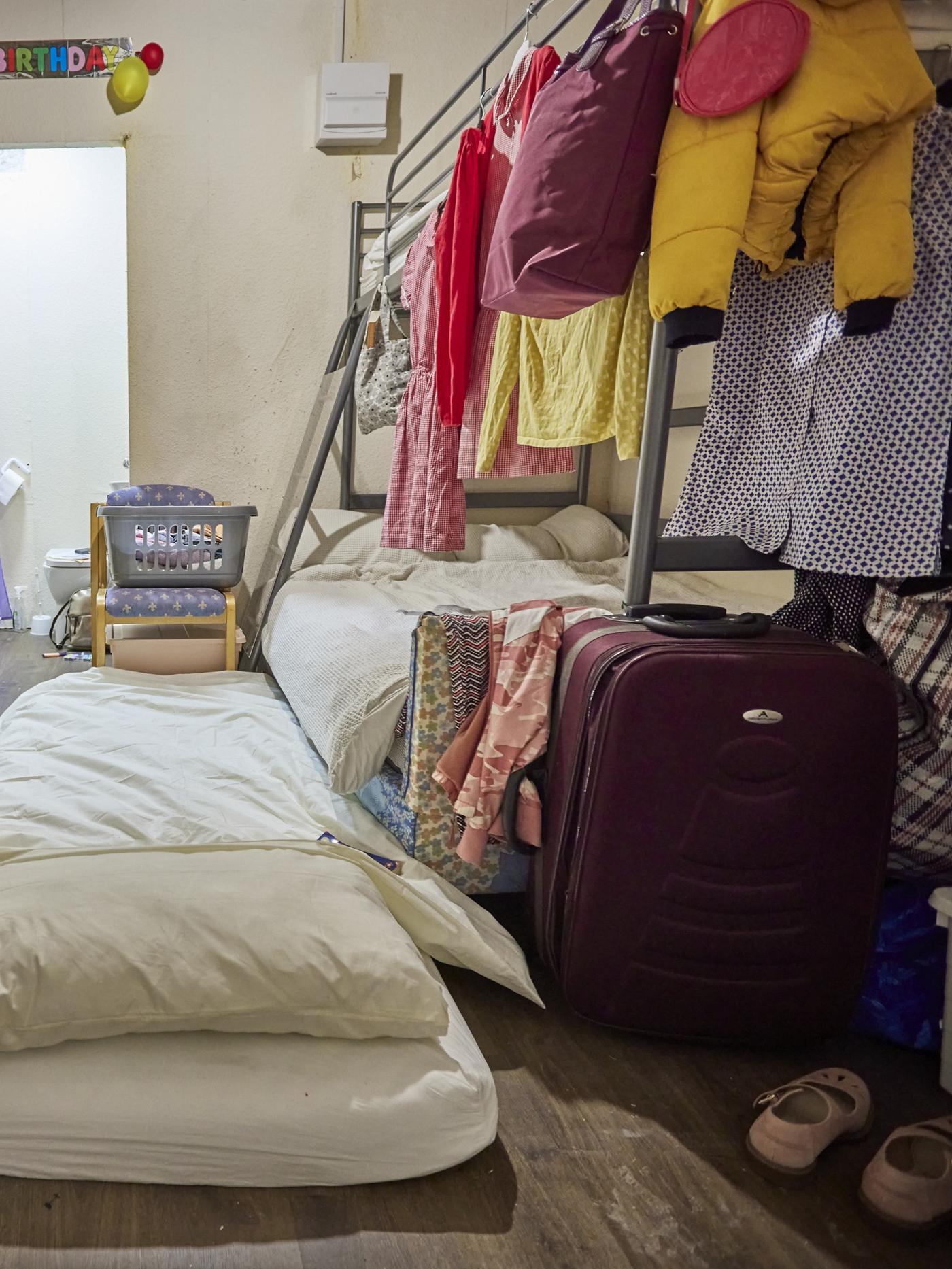 Roomset showing poor living conditions of thousands of families in IKEA Warrington