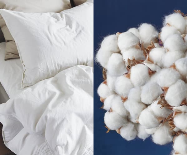 Ropa de cama ÄNGSLILJA blanca, hecha de algodón sustentable y amigable con el medio ambiente.