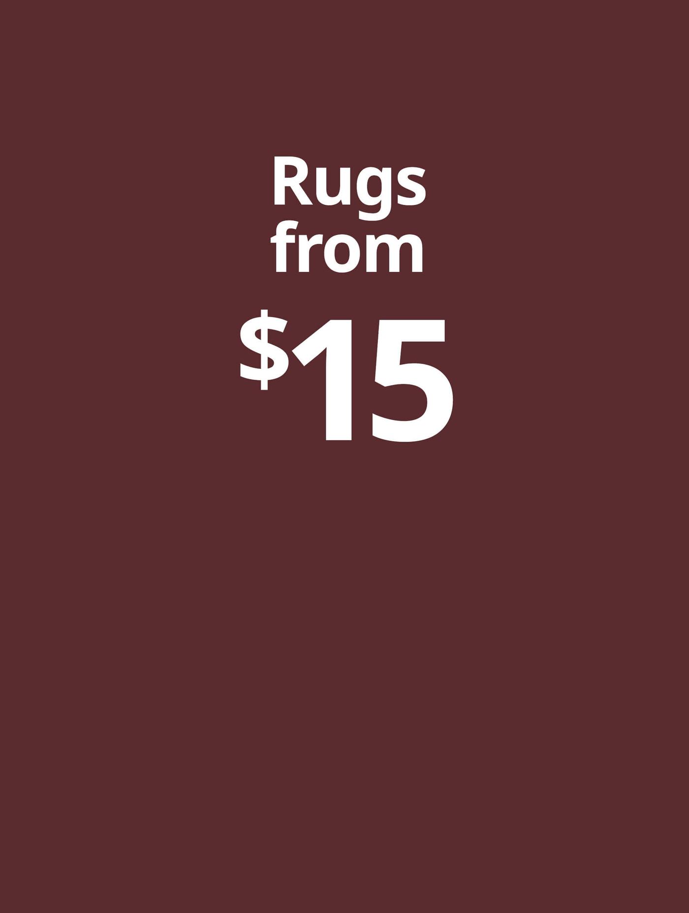 Rugs from $15