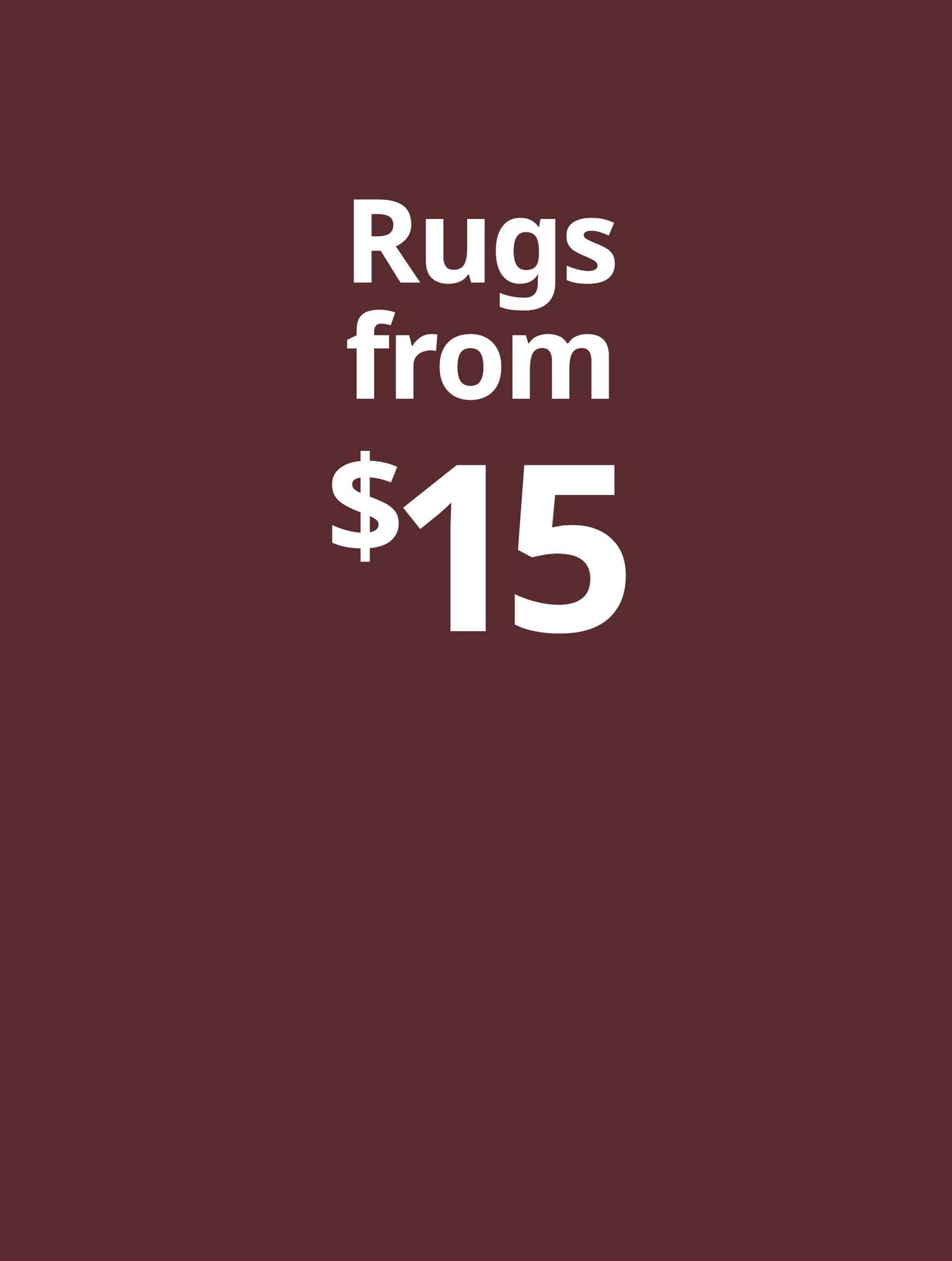 Rugs from $15
