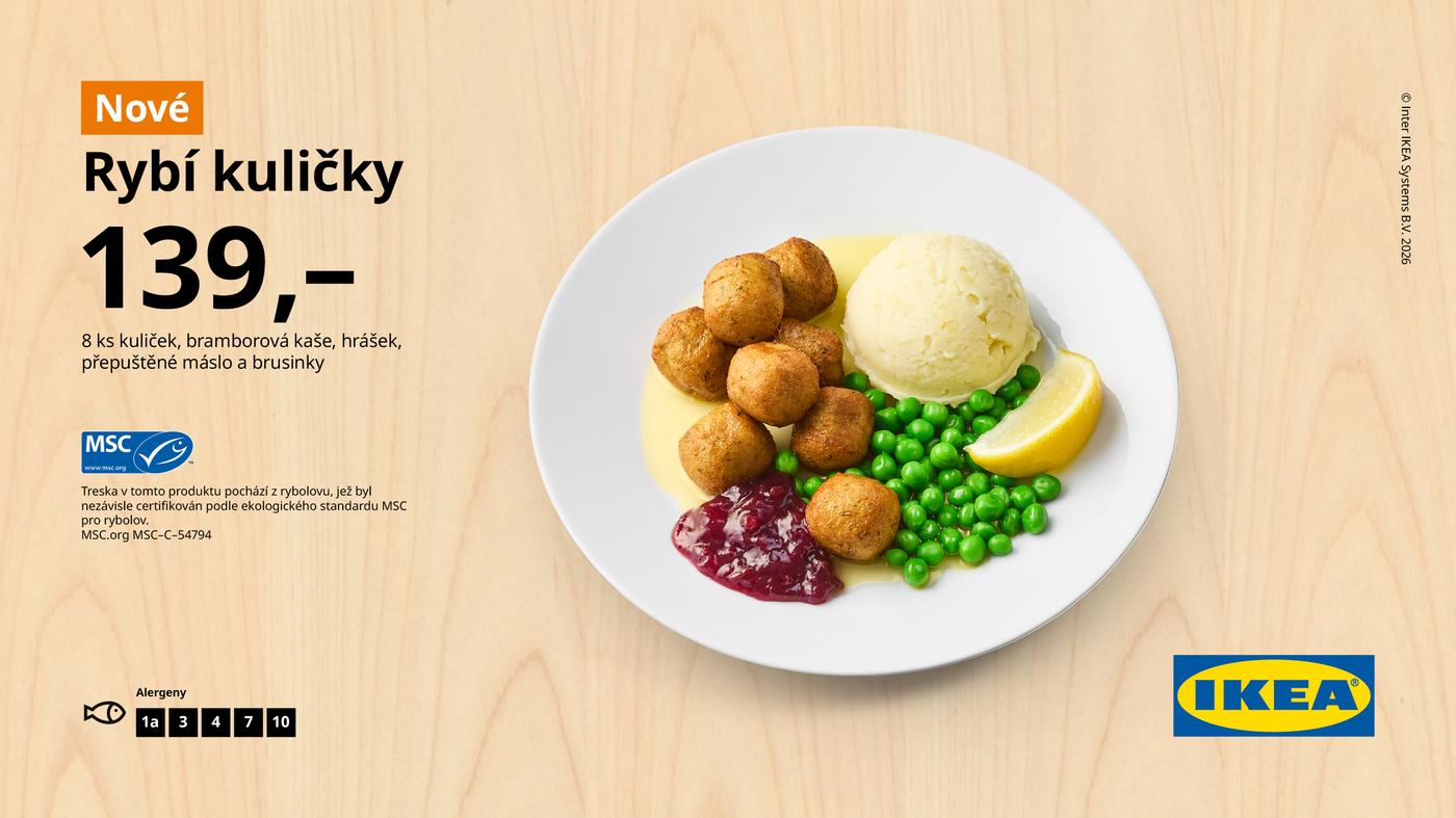 rybí kuličky, kaše, hráček, přepuštěné máslo, brusinky