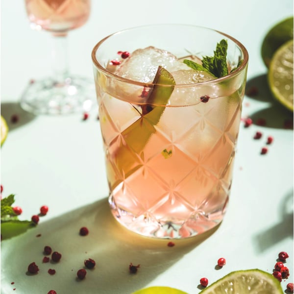 SÄLLSKAPLIG Glass, clear glass/patterned
