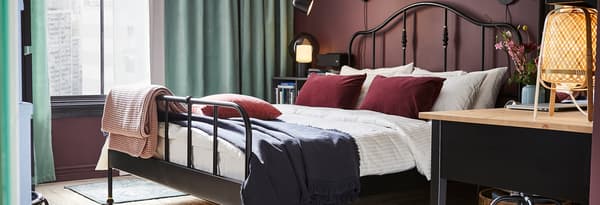 SAGSTUA Bed frame, black