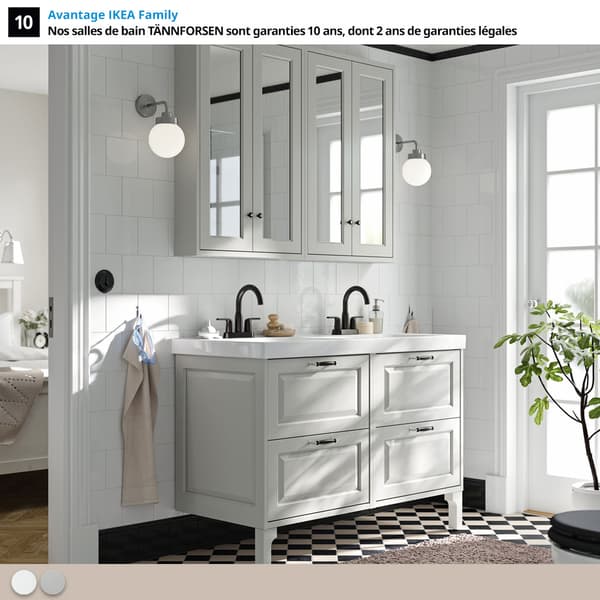 Salle de bain blanche traditionnelle TÄNNFORSEN