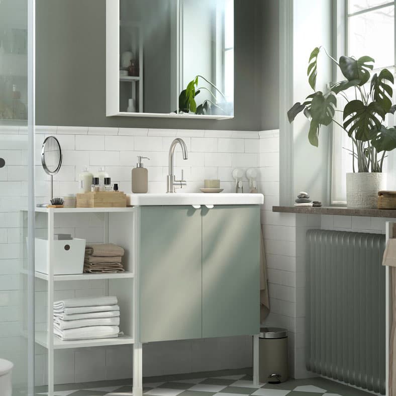 Salle de bain ENHET vert