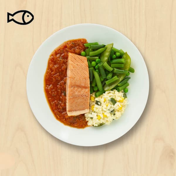 salmon con arroz