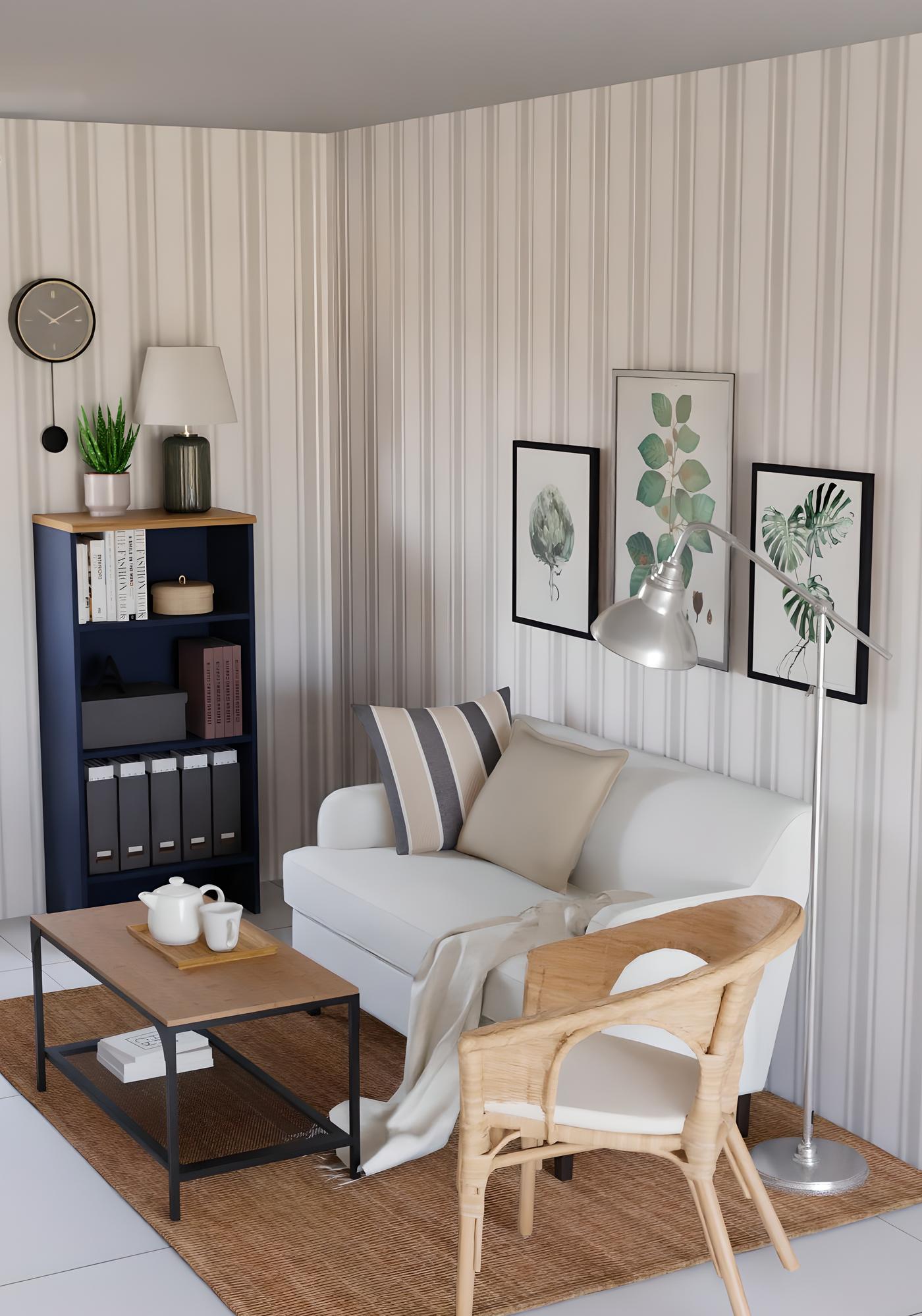 salon style traditionnel blanc et beige