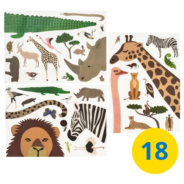 SANDLÖPARE dekorációs matrica, 3 db.