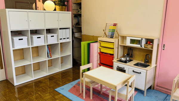 整理整頓されたお子さま向けのプレイエリア。