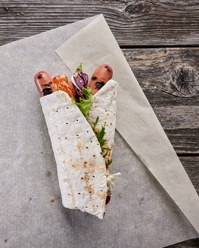 Sausage wrap and cooking paper