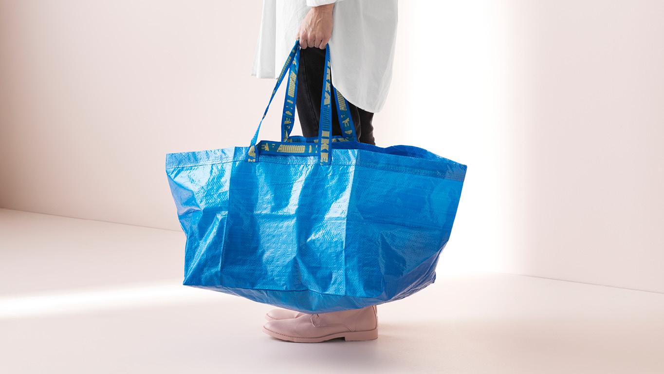 Scan & Pay Angebot: Scanne die FRAKTA Tasche 
mit der IKEA App und erhalte 
pro Einkauf eine FRAKTA 
Tasche gratis.