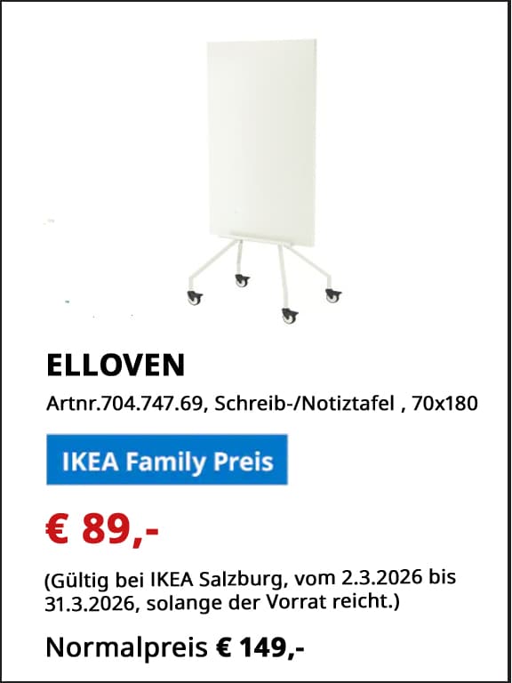 Schreibtafel auf Rollen Angebot